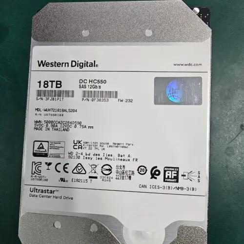 18TB SAS HDD WUH721818AL5204 Ultrastar DC HC550