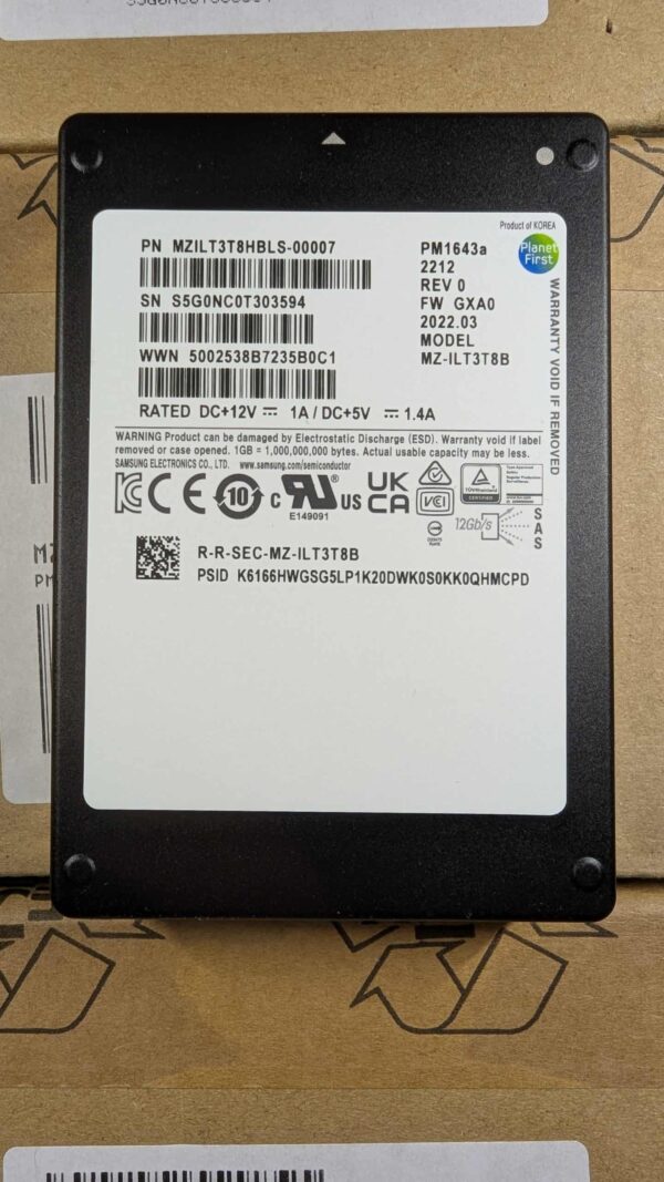 1.92TB SAS 12G Read Intensive SFF BC PM1643a SSD